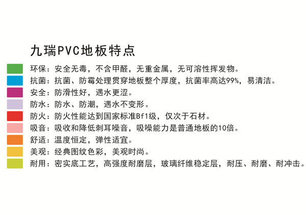 pvc地膠的特點、優點（九瑞地板）