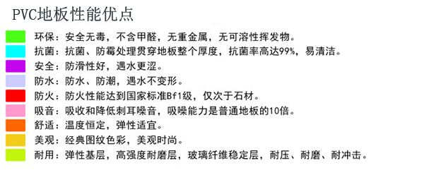 PVC地板性能優點